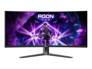 AOC AGON PRO AG346UCD - OLED-skjerm gaming - kurvet - 34" - 3440 x 1440 @ 175 Hz - 15000000:1 - DisplayHDR 400 True Black - 0.03 ms - 2xHDMI, DisplayPort - høyttalere - mørk grå