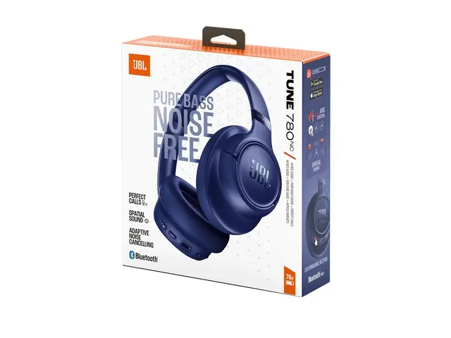 JBL TUNE 780NC - Hodetelefoner med mikrofon - full størrelse - Blu...