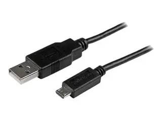 StarTech 3m 10 ft Long Micro-USB Charge-and-Sync Cable -M/M USB to Micro USB Charging Cable - 24 AWG (USBAUB3MBK) - USB-kabel - Micro-USB type B (hann) til USB (hann) - USB 2.0 - 3 m - formstøpt - svart