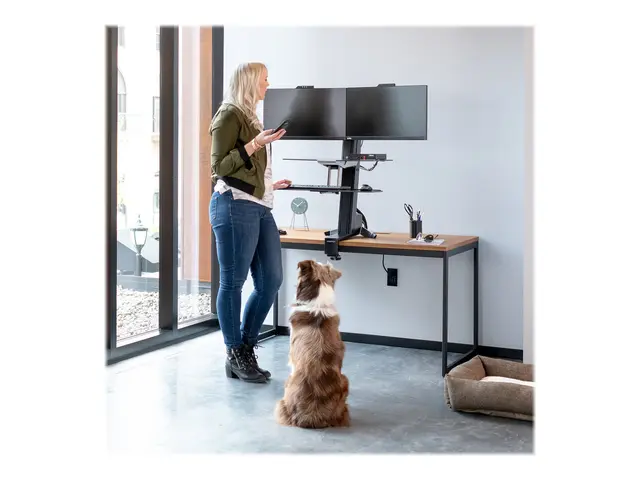 Ergotron WorkFit-S Dual Workstation - Stående skrivebordomformer r...