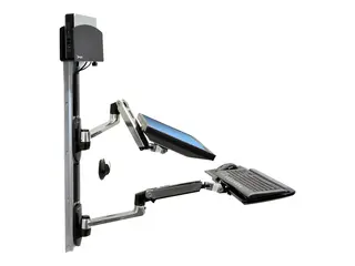 Ergotron LX monteringssett - for LCD-skjerm / tastatur / mus / CPU liten CPU-holder - svart, polert aluminium