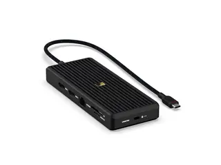 Unisynk - Enterprise Edition - hub USB-C - 3 x USB + 2 x USB-C + 2 x HDMI + 1 x 1 Gigabit Ethernet - stasjon&#230;r
