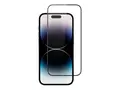 Screenor Premium - Skjermbeskyttelse for mobiltelefon full deksel - glass - rammefarge svart - for Apple iPhone 15, 16