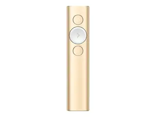 Logitech Spotlight - Presentasjonsfjernstyring 3 knapper - gull