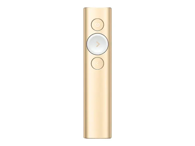 Logitech Spotlight - Presentasjonsfjernstyring - 3 knapper - gull