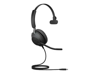 Jabra Evolve2 40 SE MS Mono - Hodesett on-ear - kablet - USB-C, USB-A - lydisolerende - Certified for Microsoft Teams
