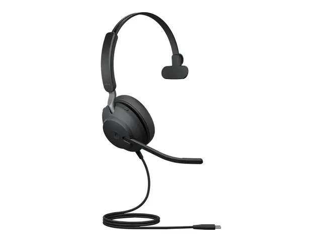 Jabra Evolve2 40 SE MS Mono - Hodesett on-ear kablet USB-C, USB-A ...