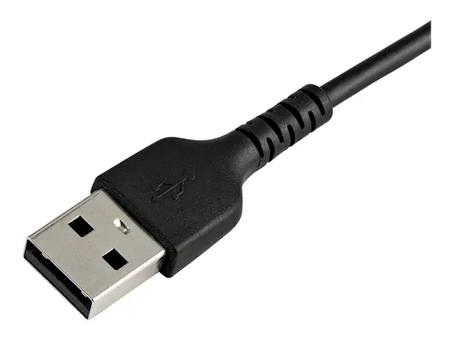 StarTech.com 12 in(30cm) Durable Black USB-A to Lightning Cable, H...