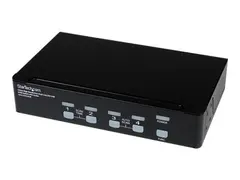 StarTech.com 4 Port High Resolution USB DVI Dual Link KVM Switch with Audio and USB 2.0 Hub (SV431DVIUAHR) KVM / lyd / USB-svitsj - 4 porter