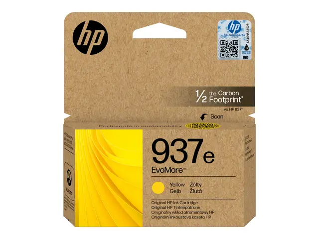 HP 937e EvoMore - Gul original blekkpatron for Officejet Pro 9110b...