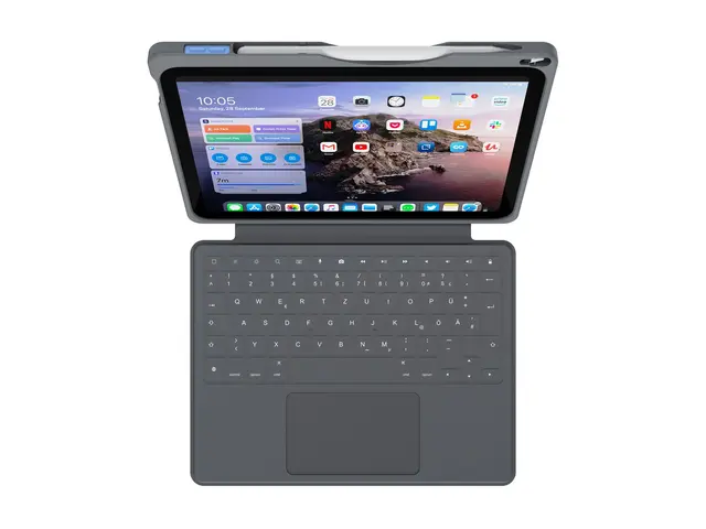Deqster Touch PLUS - Tastatur og folioveske (keyboard) - med styre...