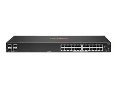 HPE Aruba 6000 24G 4SFP Switch Switch - L3 - Styrt - 24 x 10/100/1000 + 4 x Gigabit SFP - side til side-luftflyt - rackmonterbar - AC 100 - 127 V / 200 - 240 V