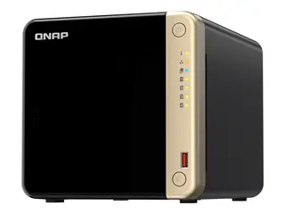 QNAP TS-464 - NAS-server - 4 brønner - 32 TB SATA 6Gb/s - HDD 8 TB x 4 - RAID 0, 1, 5, 6, 10, JBOD - RAM 8 GB - 2.5 Gigabit Ethernet - iSCSI støtte