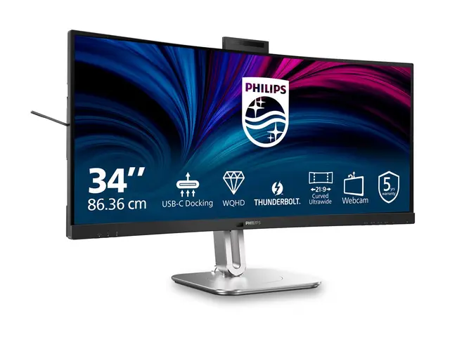 Philips 34B2U6603CH - 6000 Series LED-skjerm kurvet 34" 3440 x 144...
