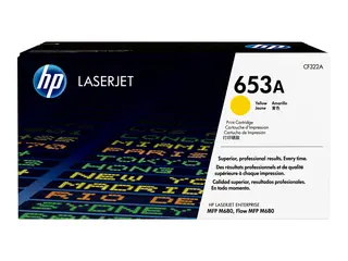 HP 653A - Gul - original - LaserJet - tonerpatron (CF322A) for Color LaserJet Enterprise MFP M680; LaserJet Enterprise Flow MFP M680