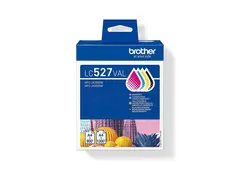 Brother LC527 Value Pack - 4-pack - svart, gul, cyan, magenta original - hengeboks - blekkpatron - for Brother MFC-J4350DW, MFC-J4550DW, MFC-J6760DW