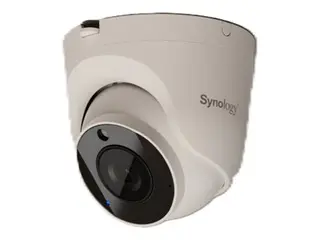 Synology TC510 - Nettverksovervåkingskamera panorering / tipping - lite tårn - hærverkssikker / vanntett - farge (Dag og natt) - 2880 x 1620 - fastfokal - lyd - LAN 10/100 - H.264, H.265 - TAA-samsvar