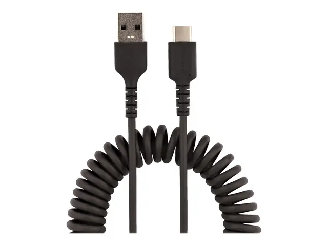 StarTech.com 3ft (1m) USB A to C Charging Cable, Coiled Heavy Duty...