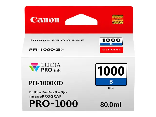 Canon PFI-1000 B - 80 ml - blå - original - blekkbeholder - for im...
