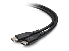 C2G 12ft (3.7m) USB-C Male to USB-C Male Cable (20V 5A) USB 2.0 (480Mbps) - USB-kabel - 24 pin USB-C (hann) til 24 pin USB-C (hann) - USB 2.0 - 20 V - 5 A - 3.7 m - svart