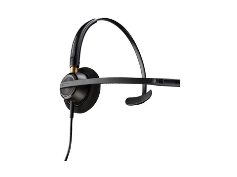 HP Poly EncorePro HW510 - EncorePro 500 series hodesett - on-ear - kablet - 3,5 mm jakk - svart - Certified for Skype for Business, UC-sertifisert
