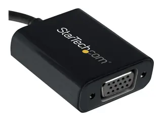 StarTech.com USB-C to VGA Adapter Black - 1080p - Video Converter For Your MacBook Pro - USB C to VGA Display Dongle (CDP2VGA) - USB/VGA-adapter - USB-C til HD-15 (VGA) - 18 cm