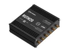 Teltonika RUTM20 - Trådløs ruter - WWAN 2-port svitsj 1GbE Dobbeltbånd - 5G, 4G, 3G - DIN-skinnemonterbar, overflatemonterbar, veggmonterbar