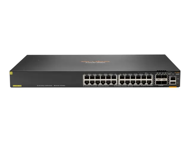 HPE Aruba Networking CX 6200F 24G Class 4 PoE 4SFP 370W Switch - M...