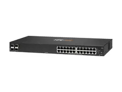 HPE Aruba Networking CX 6000 24p 10M/100M/1G 4p SFP 1G Switch Switch - Styrt - 24 x 10/100/1000 + 4 x Gigabit SFP (opplink) - side til side-luftflyt - rackmonterbar, veggmonterbar - BTO
