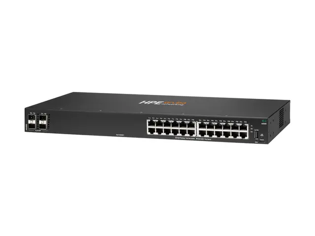 HPE Aruba Networking CX 6000 24p 10M/100M/1G 4p SFP 1G Switch - St...