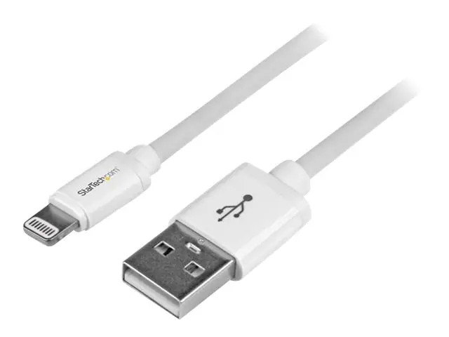 StarTech.com 2m (6ft) Long White Apple 8-pin Lightning Connector t...