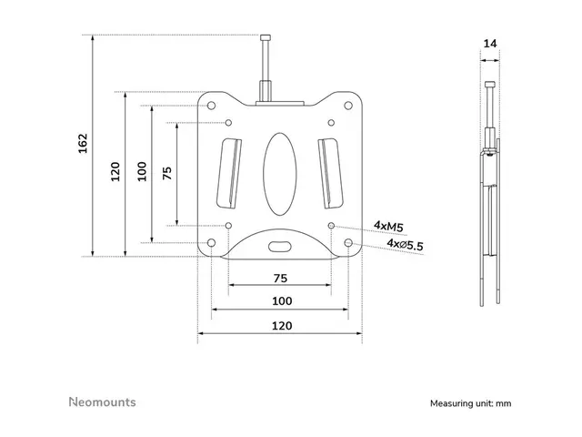 Neomounts WL15-633BL1 - Monteringskomponent (veggmontering) - for ...