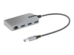 STARTECH.COM 3-Port USB Hub with Ethernet USB-A Ports Gigabit Ethernet/G
