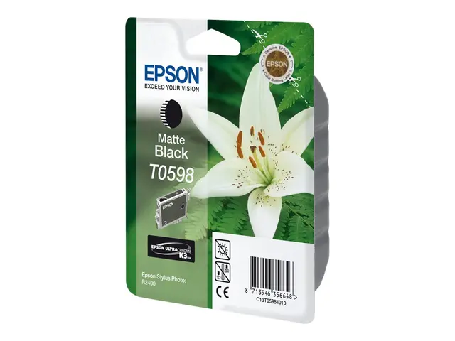 Epson T0598 - 13 ml matt svart original blister blekkpatron for St...