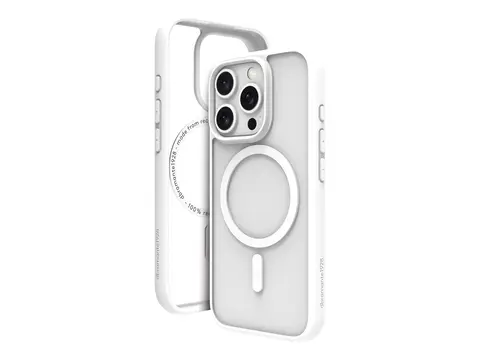 dbramante1928 Grenen - Baksidedeksel for mobiltelefon MagSafe-samsvar - resirkulert plast - hvit, blank - for Apple iPhone 16 Pro Max