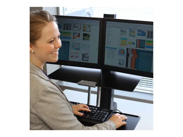 Ergotron WorkFit-S Dual Workstation - Stående skrivebordomformer r...