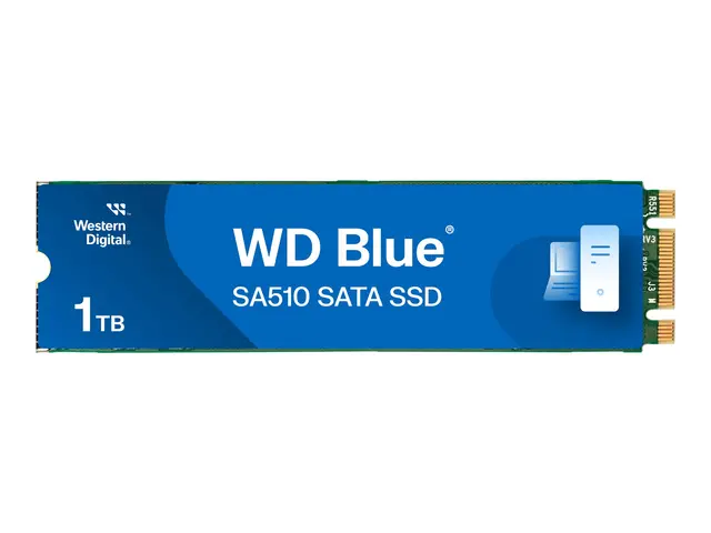 WD Blue SA510 WDS100T3B0B - SSD 1 TB intern M.2 2280 SATA 6Gb/s blå