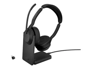 Jabra Evolve2 55 UC Stereo - hodesett - med ladestativ