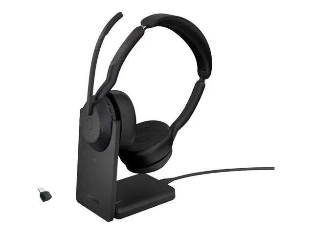 Jabra Evolve2 55 UC Stereo - Hodesett on-ear Bluetooth trådløs akt...