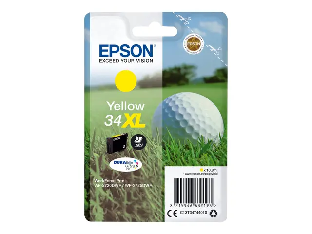 Epson 34XL - 10.8 ml - XL - gul - original - blære med RF/lyd-alar...