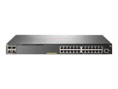 HPE Aruba 2930F 24G PoE+ 4SFP+ - Switch - L3 Styrt - 24 x 10/100/1000 (PoE+) + 4 x 1 Gigabit / 10 Gigabit SFP+ (opplink) - rackmonterbar - PoE+ (370 W)