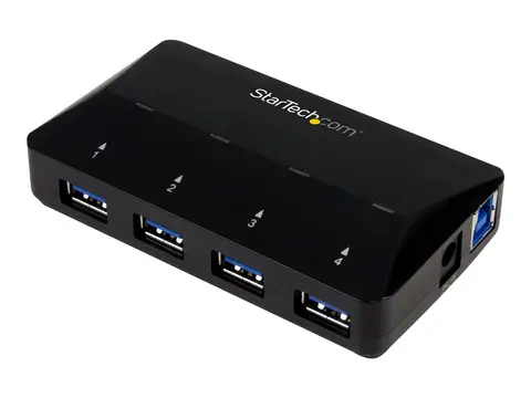 Startech 4-Port USB 3.0 Hub plus Dedicated Charging Port 1 x 2.4A Port - Desktop USB Hub and Fast-Charging Station (ST53004U1C) - USB-periferdelesvitsj - 4 porter
