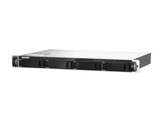 QNAP TS-435XeU - NAS-server - 4 brønner - kan monteres i rack SATA 6Gb/s - RAID 0, 1, 5, 6, 10, JBOD - RAM 4 GB - 2.5 Gigabit Ethernet / 10 Gigabit Ethernet - iSCSI støtte - 1U