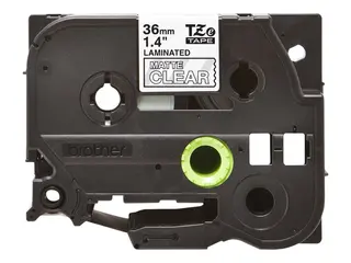 Brother TZe-M65 - Matt - adhesiv - hvittrykk på klar matt Rull (3,6 cm x 8 m) 1 kassett(er) laminert teip - for P/N: US#PT-P910BT