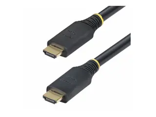 StarTech.com 15m (49.2ft) Active High Speed HDMI Cable, 4K60Hz High Speed - HDMI-kabel med Ethernet - HDMI hann til HDMI hann - 15 m - skjermet - svart - aktiv, 2K 144Hz støtte, 4K60Hz UHD-støtte, HDR10-støtte