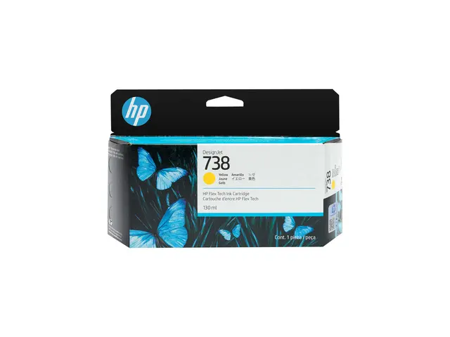 HP 738 - 130 ml gul original DesignJet blekkpatron for T950