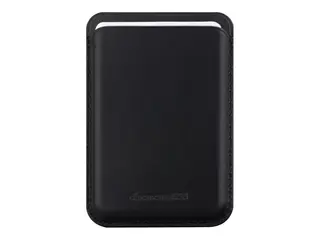 dbramante1928 Roskilde CC - Lomme for mobiltelefon / kredittkort MagSafe-samsvar - helnarvet lær - svart - for Apple iPhone 12, 13, 14, 15