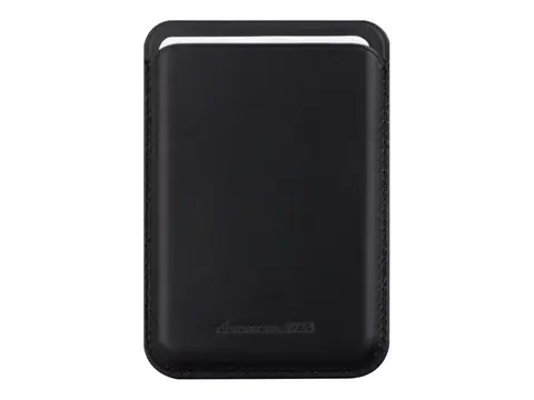 dbramante1928 Roskilde CC - Lomme for mobiltelefon / kredittkort MagSafe-samsvar - helnarvet l&#230;r - svart - for Apple iPhone 12, 13, 14, 15