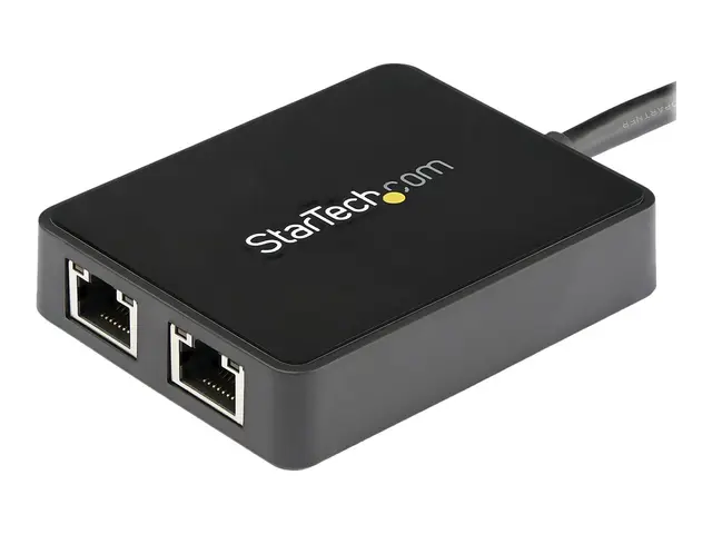 StarTech.com USB 3.0 to Dual Port Gigabit Ethernet Adapter w/ - 10...