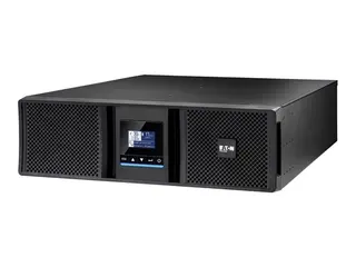 Eaton 9SX Gen2 9SX5KIRT3UG2 - UPS (kan monteres i rack) AC 200/208/220/230/240/250 V - 5000 watt - 5000 VA - enkeltfase - 5 Ah - RS-232, USB - utgangskontakter: 12 - PFC - 3U - 19&quot; - svart